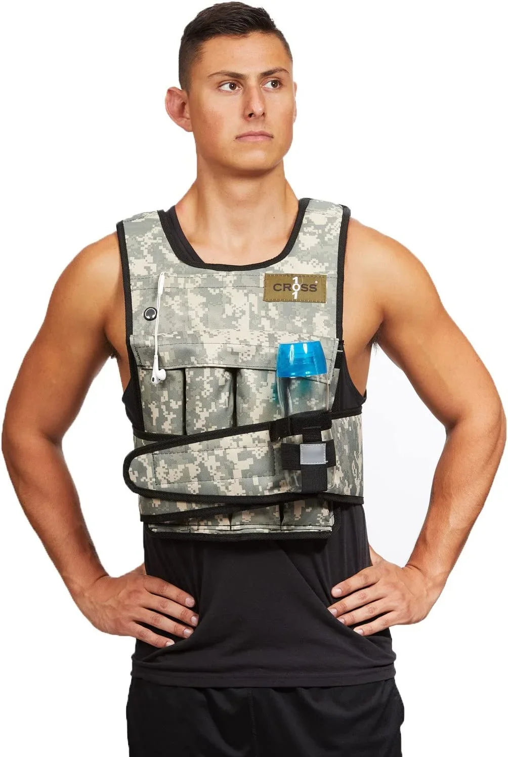 Camouflage Adjustable Weighted Vest With Sizehoulder Pads, 20 Piece