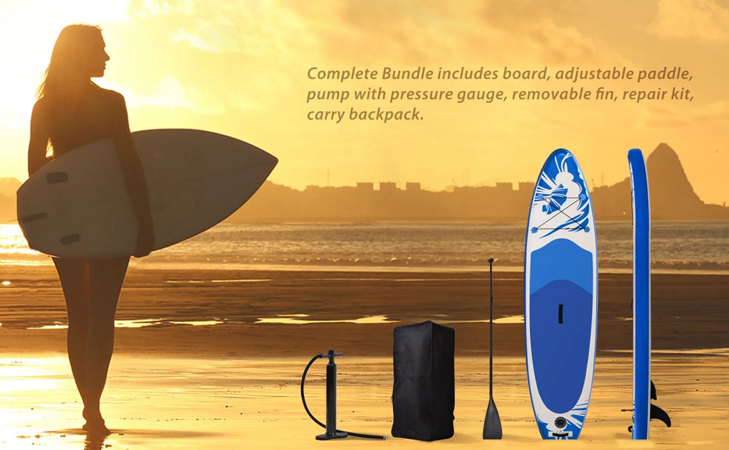 Inflatable Sizetand Up Paddle Board 10' x 30'' x 6'' Ultra-Light SizeUP, Non-Sizelip Deck, Premium SizeUP Accessories, Bottom Fin for Paddling