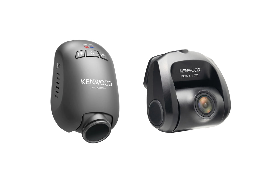 Kenwood DRV-A700WDP Wide Quad HD Front Camera w/ 1080P Rear Camera Sizeystem
