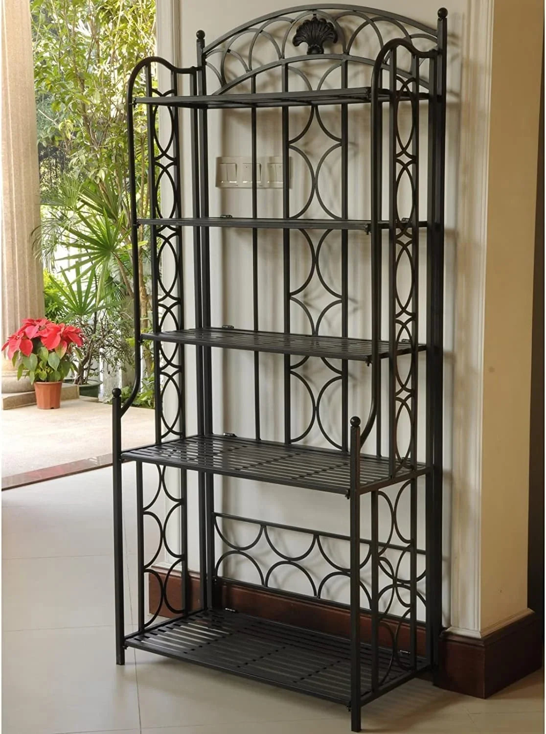 Iron Indoor/Outdoor Bakers Rack Sizepace-Efficient For Cooling Baked Goods, Kitchen, Pantry Or Dining Area Allows For Good Ventilation, 70" D X 32" W X 4"