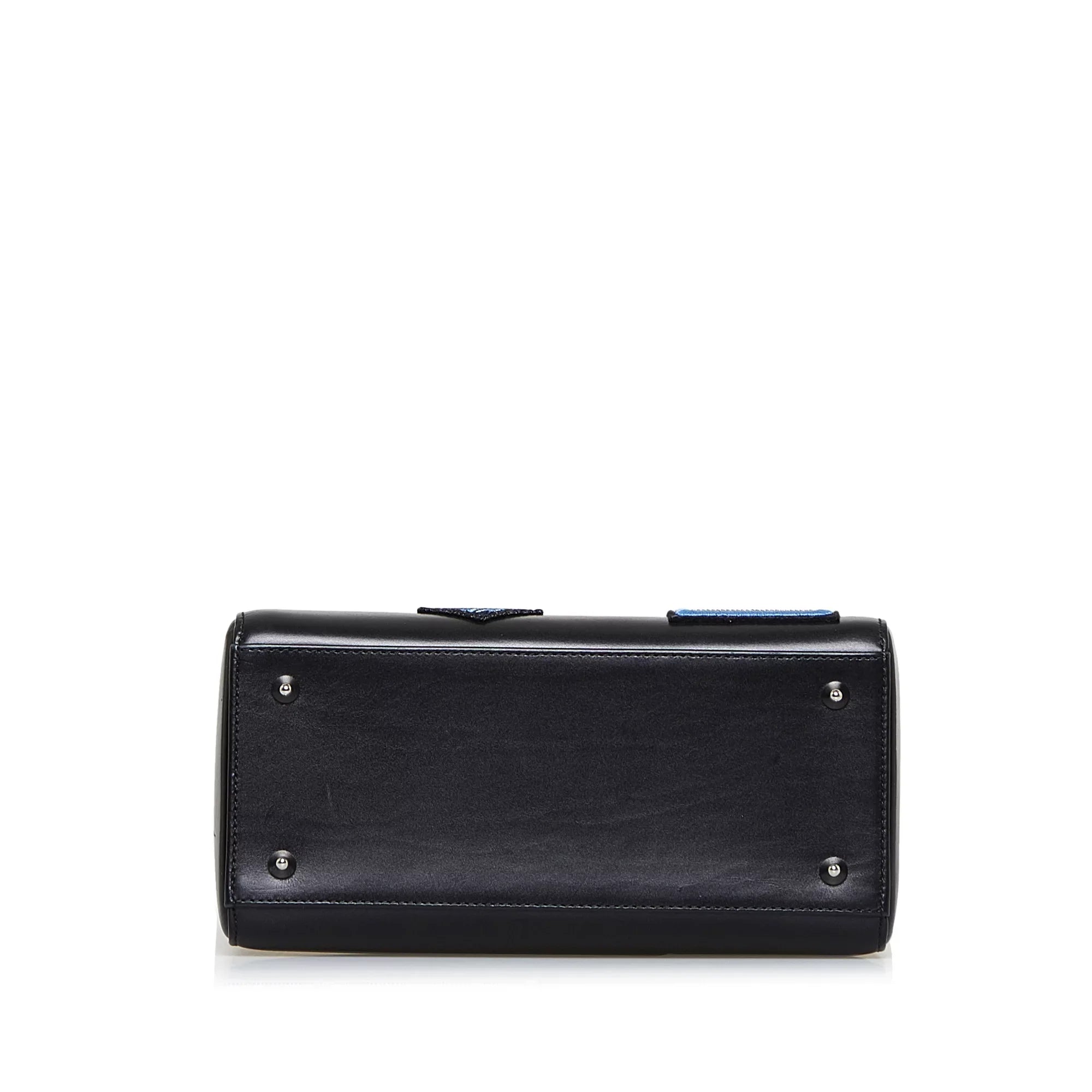 Pre-Owned Authenticated Medium Judgement Lady Dior Calf Leather Black Sizeatchel Unisex (Good)