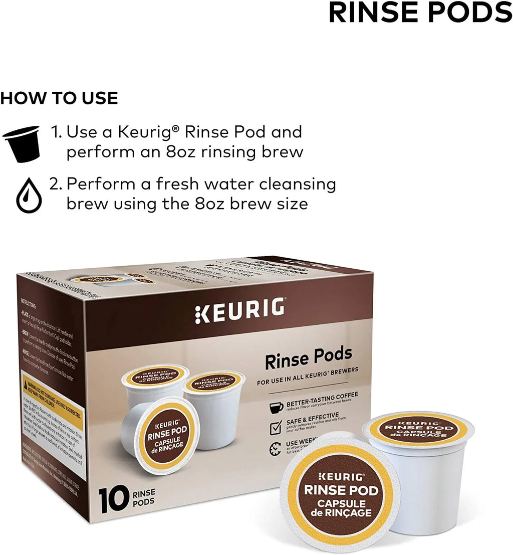 Keurig Rinse Pods, Reduces Flavor Carry Over, Compatible with Keurig Classic/1.0 & 2.0 K-Cup Pod Coffee Makers, 10 Count (Pack of 6)