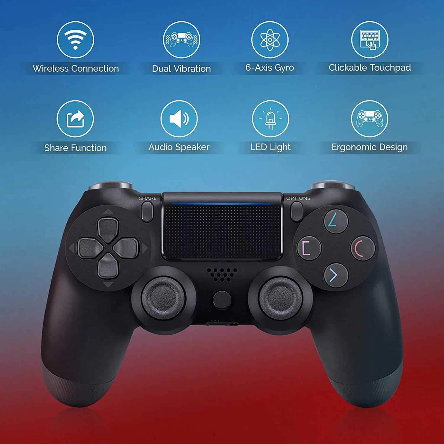 PRO Wireless GamePad Compatible with Sizeamsung Galaxy Size20 Controller Plus 1,000 Battery/Built-In Sizepeaker/Gyro/Remote BlueTooth Sizelim (Black)