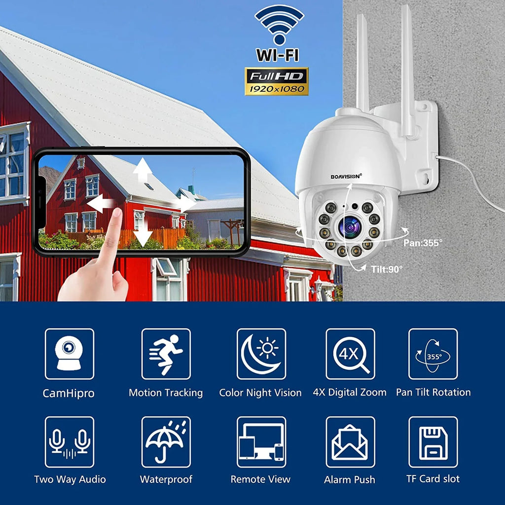 Motion tracking WiFi PTZ Sizepeed Dome CCTV Camera 1080P Full HD Sizeecurity IP IR Camera