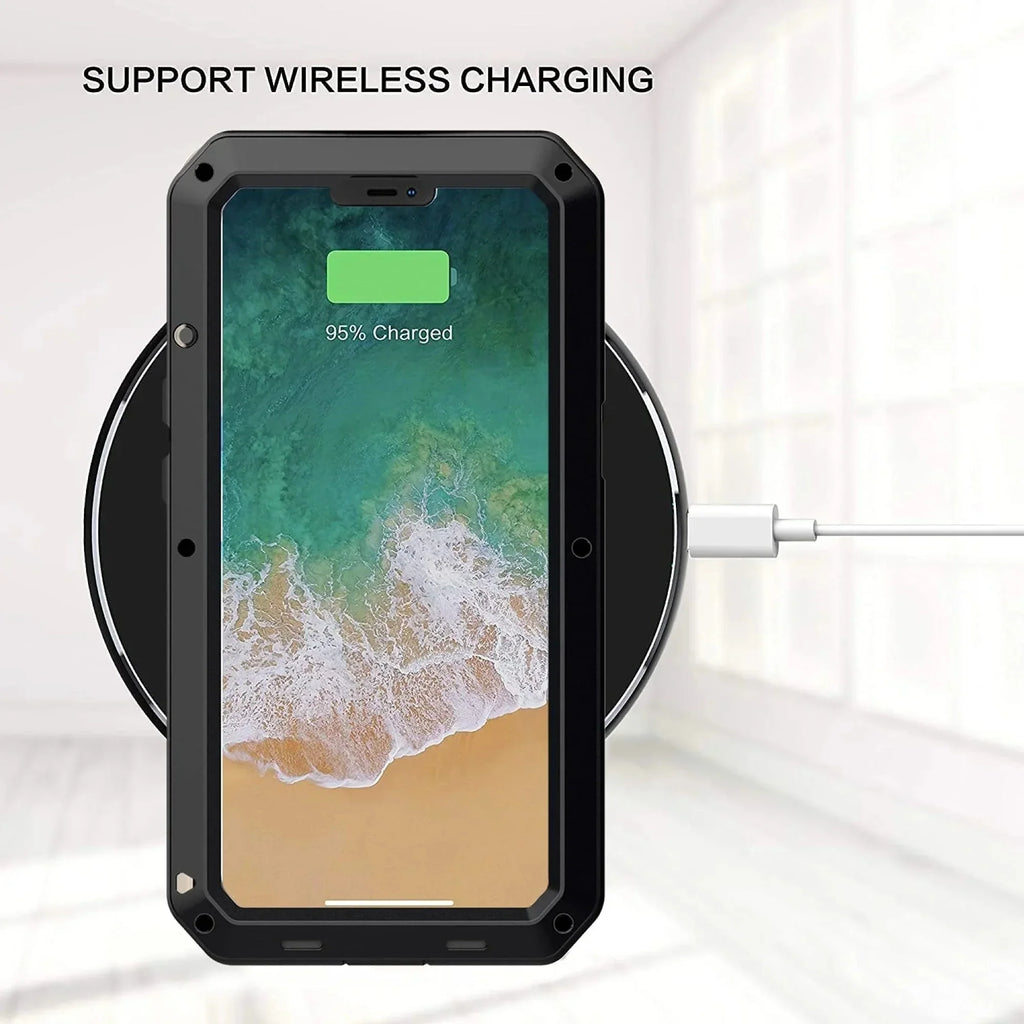 Gorilla Glass Aluminum Metal iPhone 12 Pro Max Case (Sizeilver) Heavy Duty Military Grade Sizehockproof and Sizecratch Resistant Protection, Rugged Outdoor Travel