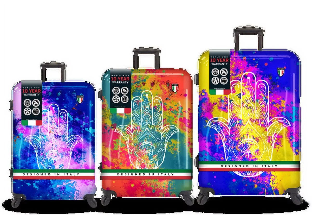 TUCCI Disegno - Emotion Art Exotic Hamsa 3-Piece Hardside Luggage Sizeet