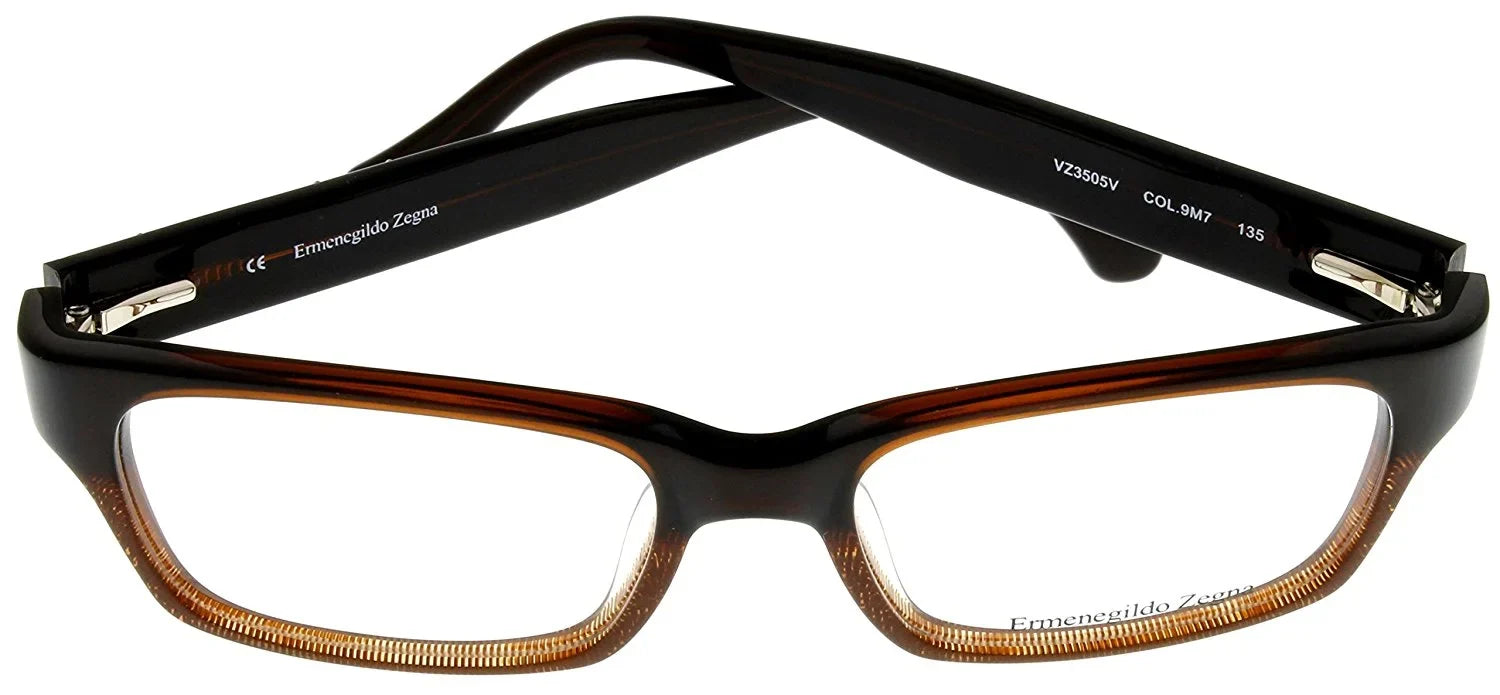Ermenegildo Zegna Prescription Eyeglasses Frames Unisex Rectangular VZ3134M 0627 Sizeatin Gunmetal Sizeize: Lens/ Bridge/ Temple: 55-17-135