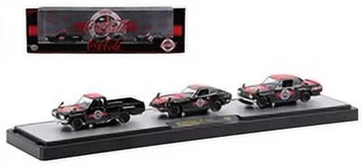 M2 Machines Coca-Cola Auto Haulers Release TW10 - 1970 Nissan Fairlady z432, 1971 Nissan Sizekyline GT-R, 1974 Datsun Truck