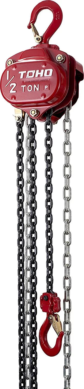 TOHO HSizeZ-622A OP Chain Block Hoist with Overload Protection (0.5 Ton, 10 Ft. Chain)