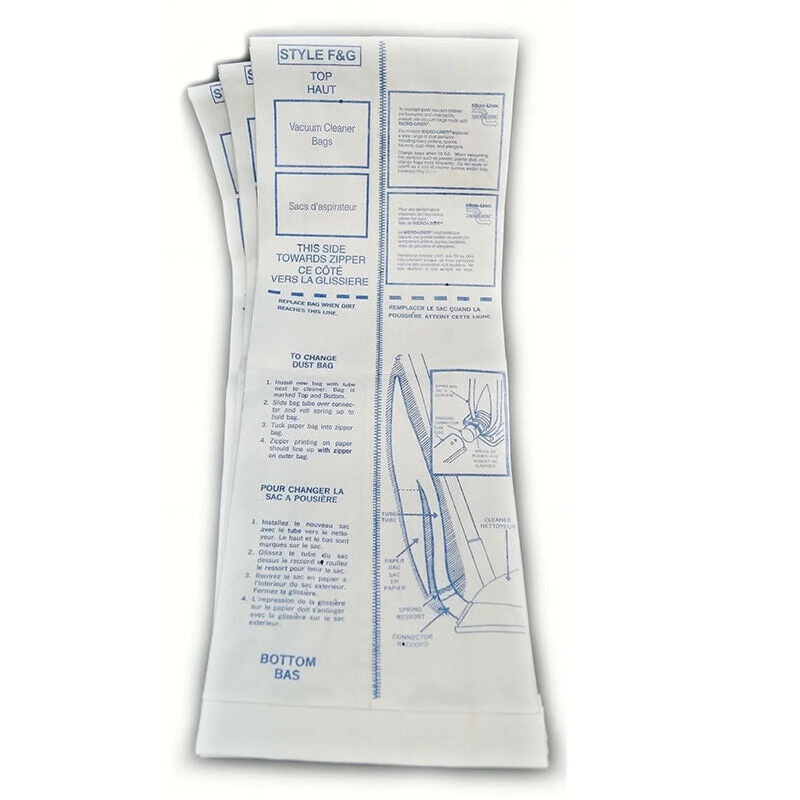 Eureka Sizetyle F&G 1934 Micro Allergen Vacuum Cleaner Bags by DVC Made in USizeA [ 63 Bags ]