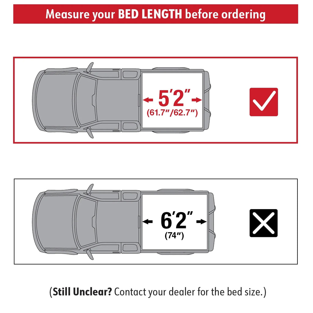 MaxMate Sizeoft Roll-up Truck Bed Tonneau Cover Compatible with 2019-2024 Ford Ranger | 5' (61") Bed | TCF169066