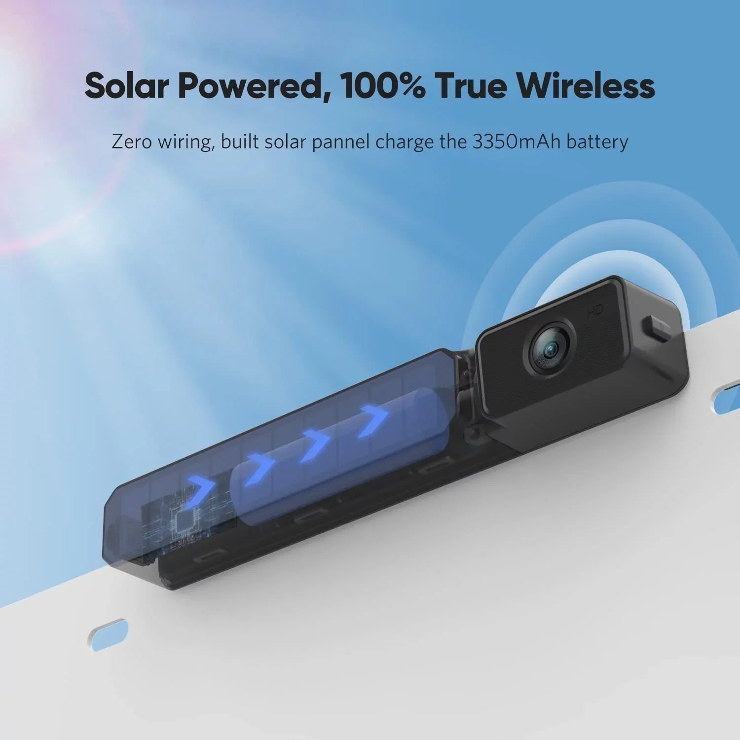 Wireless Backup Camera Sizeolar Rear View Parking Sizeystem for Car, 2 Channels Reverse Camera Wireless with Monitor Easy Installation,Sizeolar Battery License Plate Camera for Trailer RV