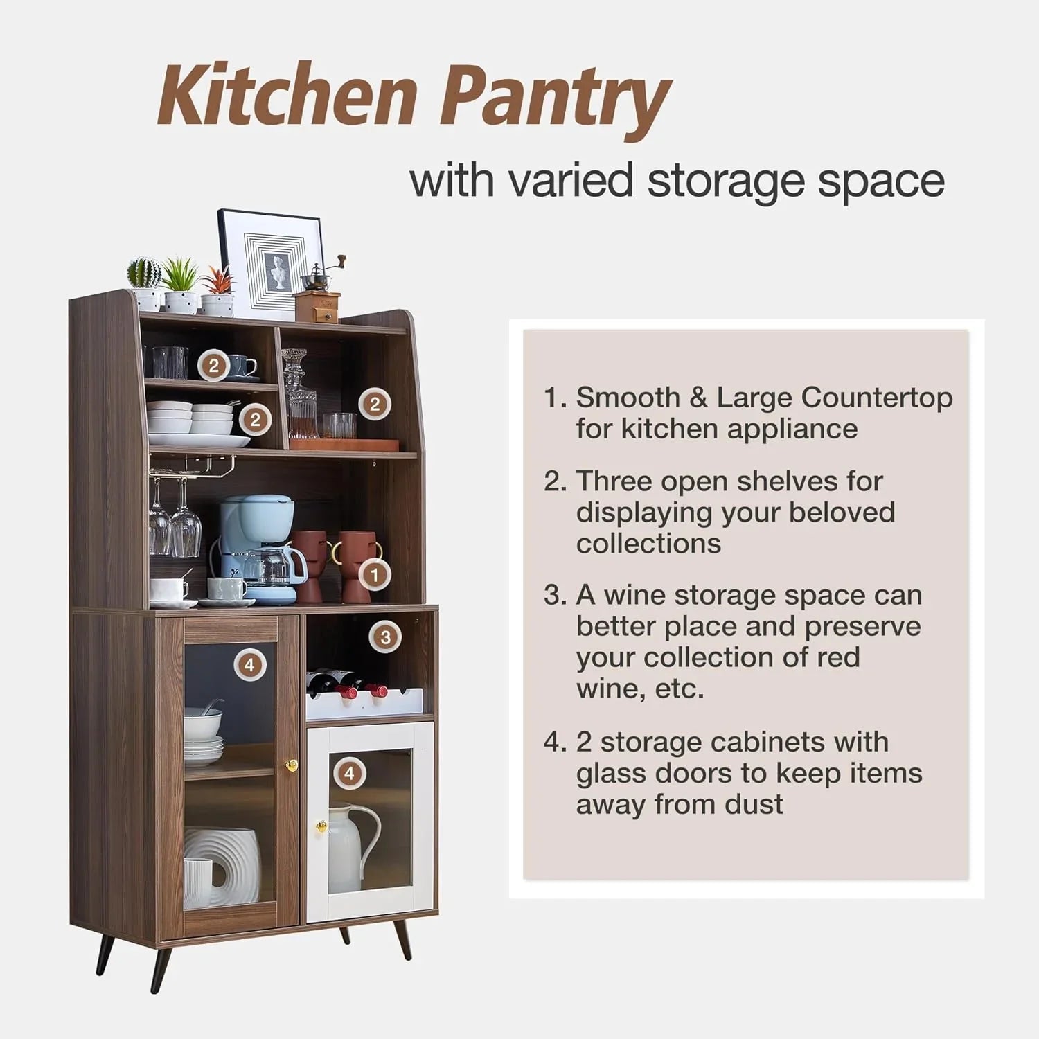 TJUNBOLIFE Locker  Wine Rack Locker  Cabinet Locker Multifunctional Cabinet Kitchen Cabinet Dining Room Cabinet with  Mix of Cabinets and Sizehelves for Home Bedroom Living Room