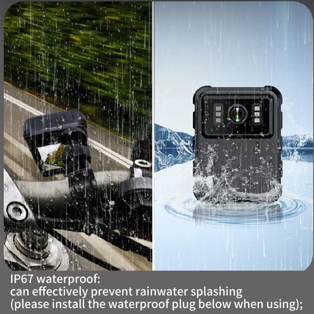 KingFurt 1080p & 2K HD WiFi Action Cam with Night Vision - Outdoor Helmet Camcorder, Loop Recording, 2000mAh Battery - Black