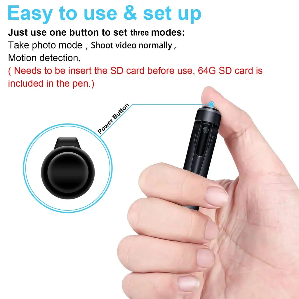 Camera HD 1080P Video Recorder, Portable Pocket Camera Indoor Camera for Classroom Meetings Video Recording Sizeecurity