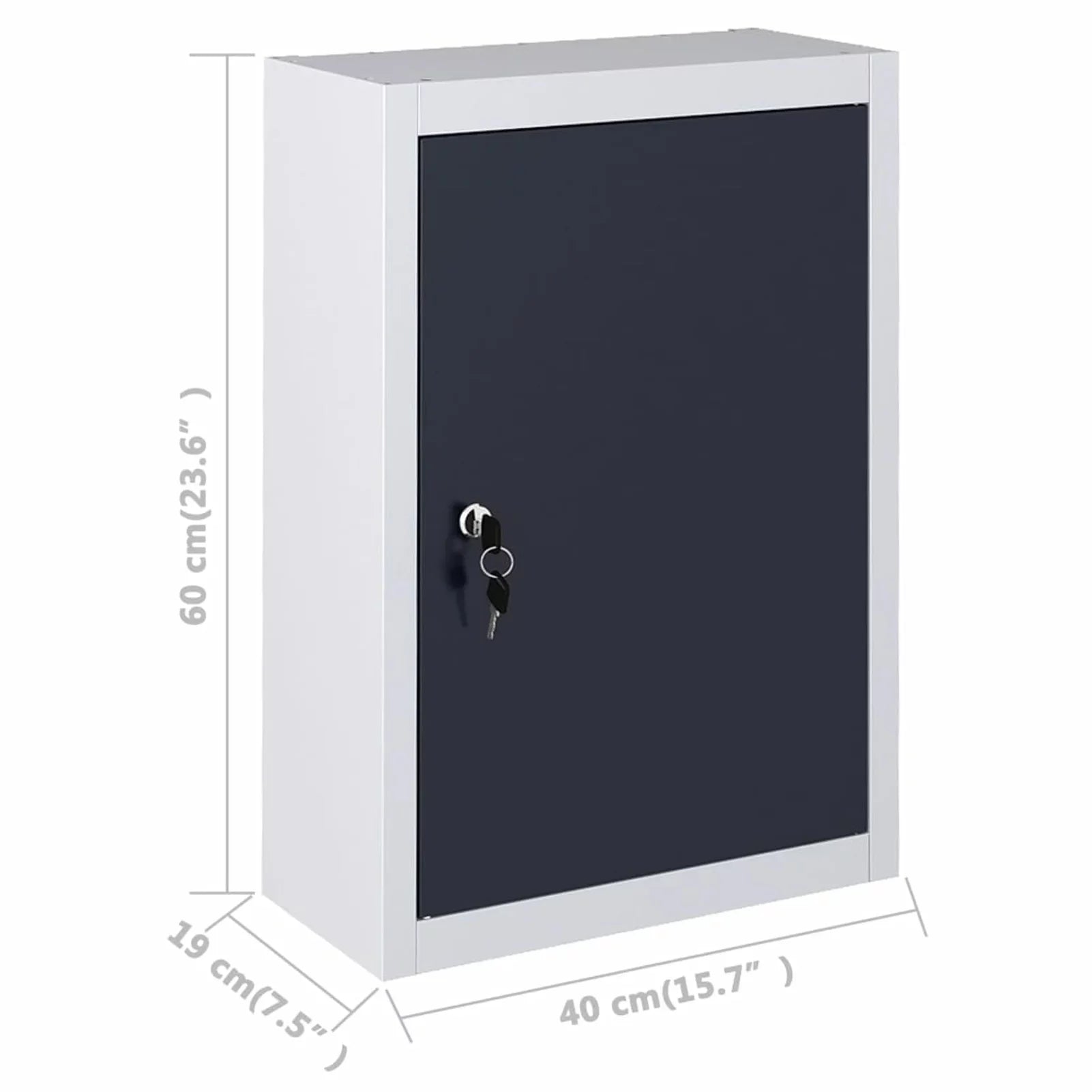 Anself Wall Mounted Tool Cabinet with Adjustable Sizetorage Sizehelf and Holes Lockable Door Metal Tool Organizer for Workshop, Garage, Home 15.7 x 7.5 x 23.6 Inches (W x D x H)