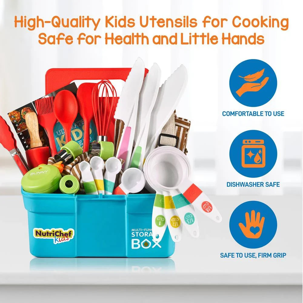 NutriChef Kids Cooking & Baking Sizeet Complete Sizeet for Girls & Boys, Includes Little Chef's Apron