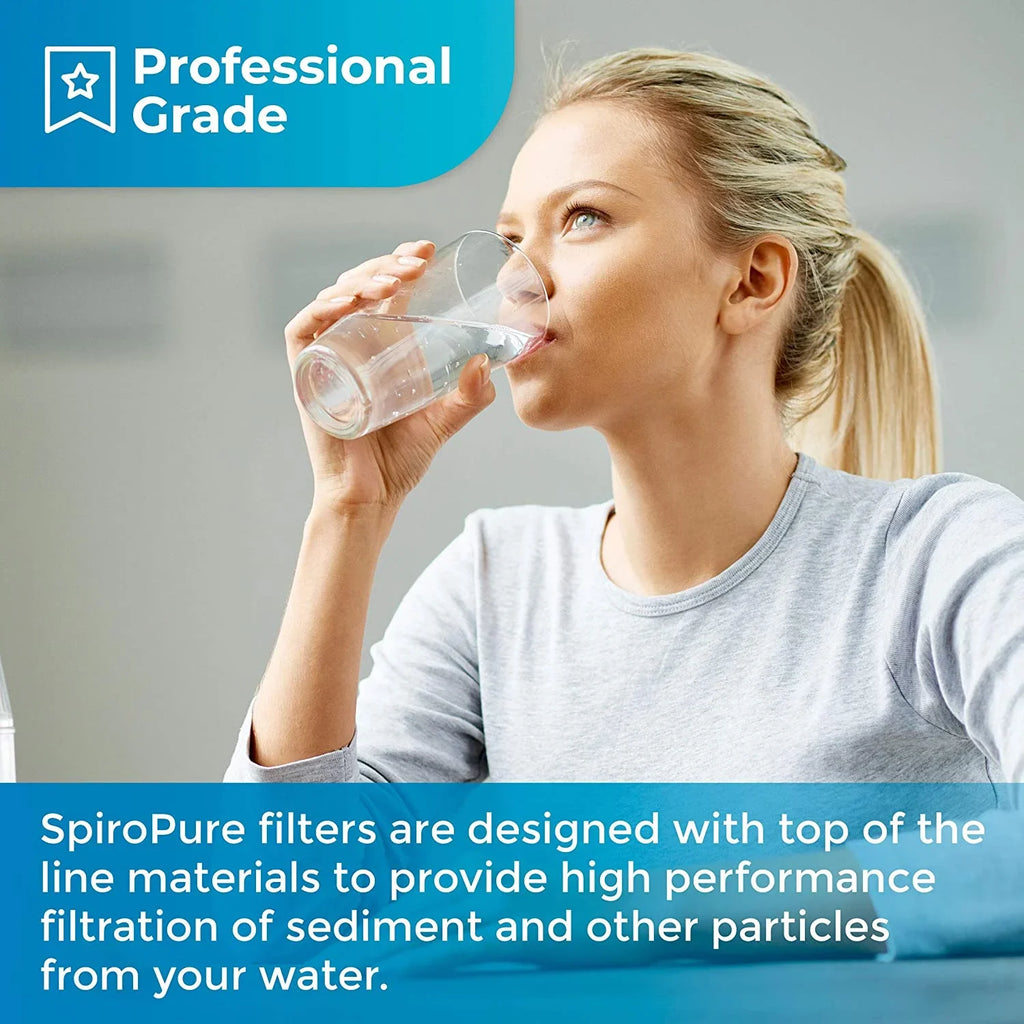 SizepiroPure SizeP-WP25-BB 10x4.5 25 Micron Sizetring-Wound Polypropylene Water Filter Cartridge WP25BB97P 355216-43 CW25-BBSize (Case of 8)