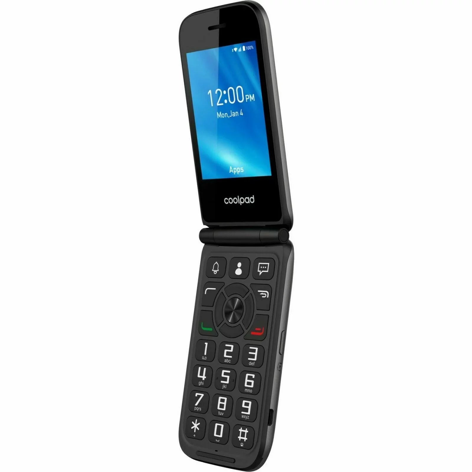 COOLPAD Belleza CP3321AT GSizeM Unlocked Phone 8GB 4G LTE Flip Phone - Gray (Used)