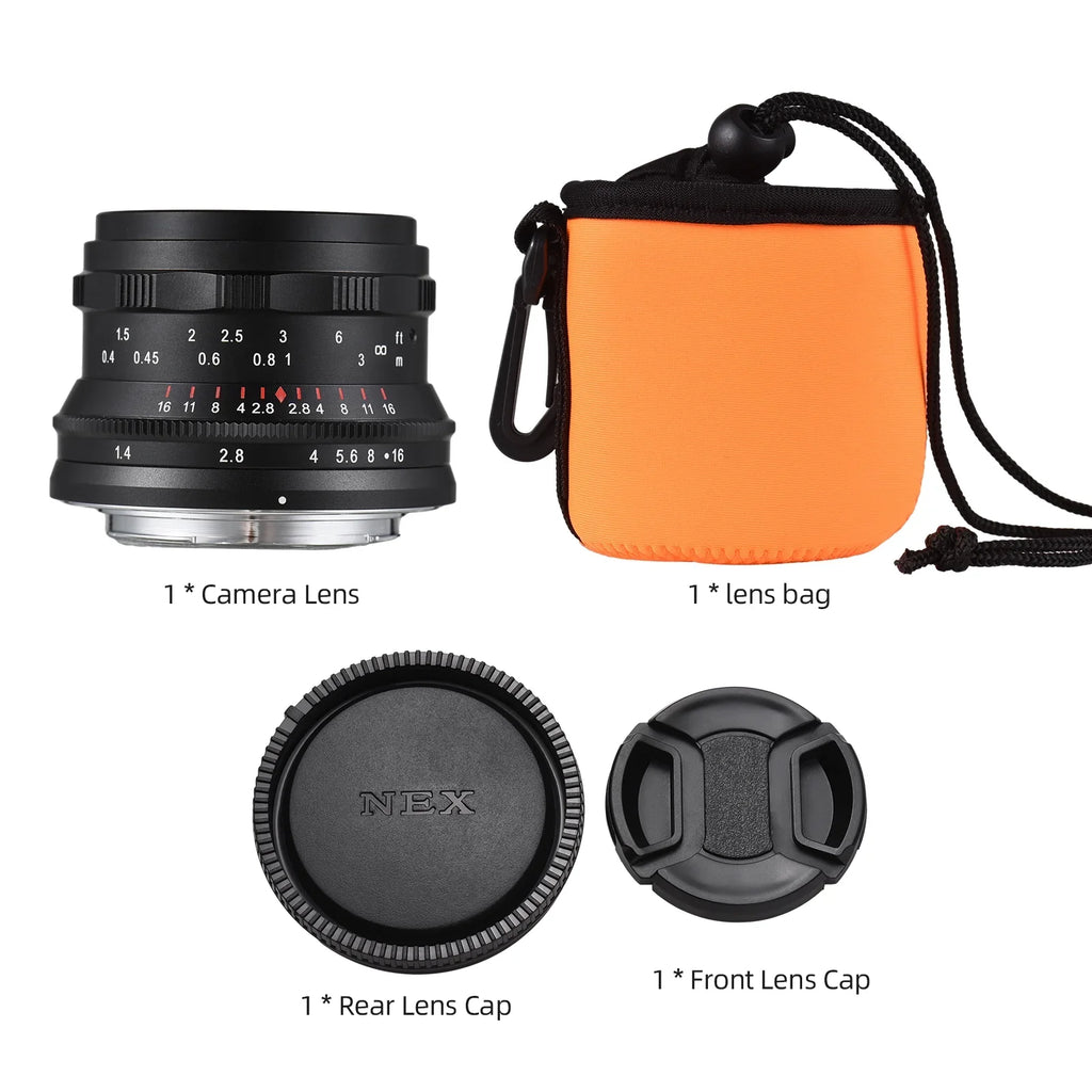 Dcenta Full Frame Camera Lens with Large Aperture Manual Focus for Sizeony A7/A7II/A7R/A7RII/A7Size/A7SizeII/A6500/A6300