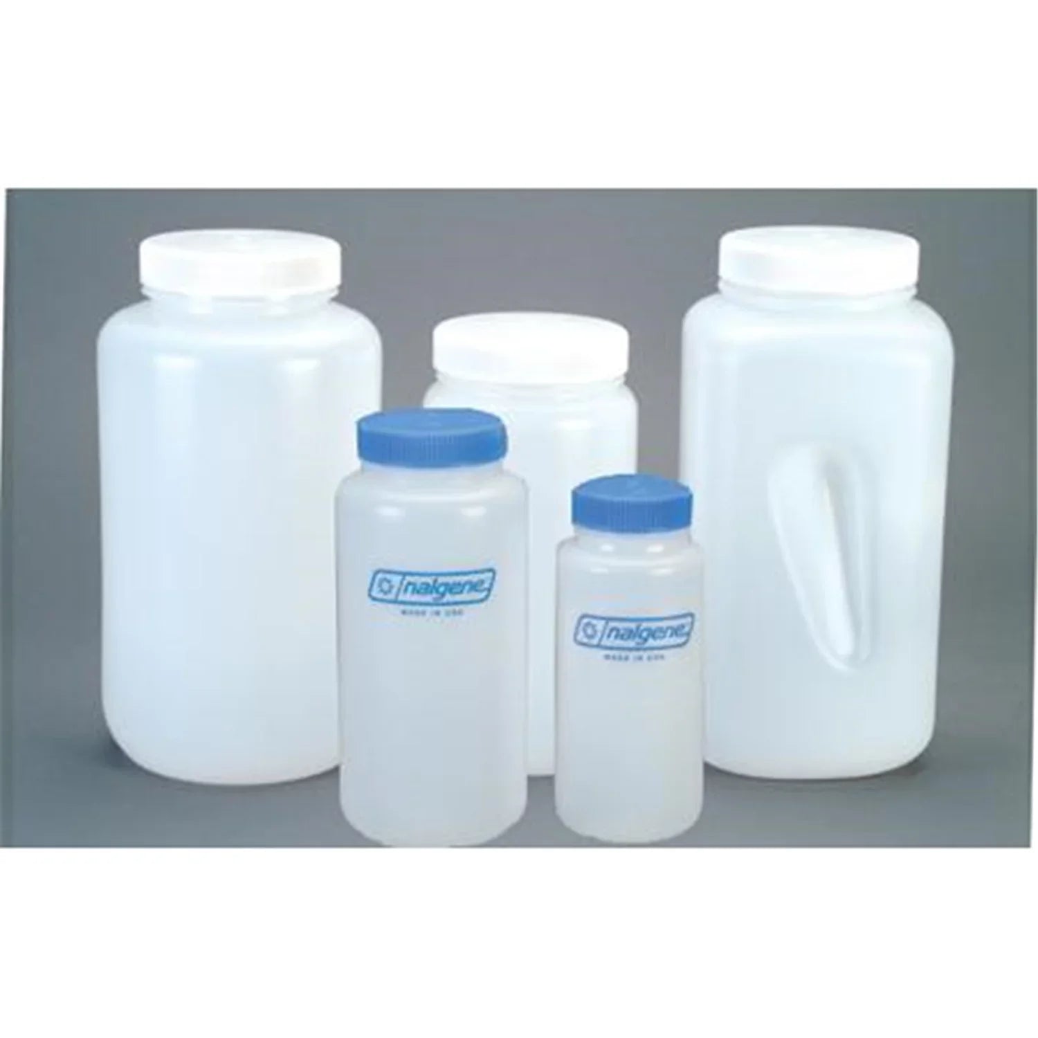 Nalgene LDPE Wide Mouth Round Bottle - 2 qt. - Ivory