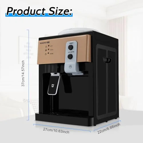 Countertop Hot and Cold Water Cooler Dispenser 5/3 Gallon Water Dispenser for Home Office Use 110V