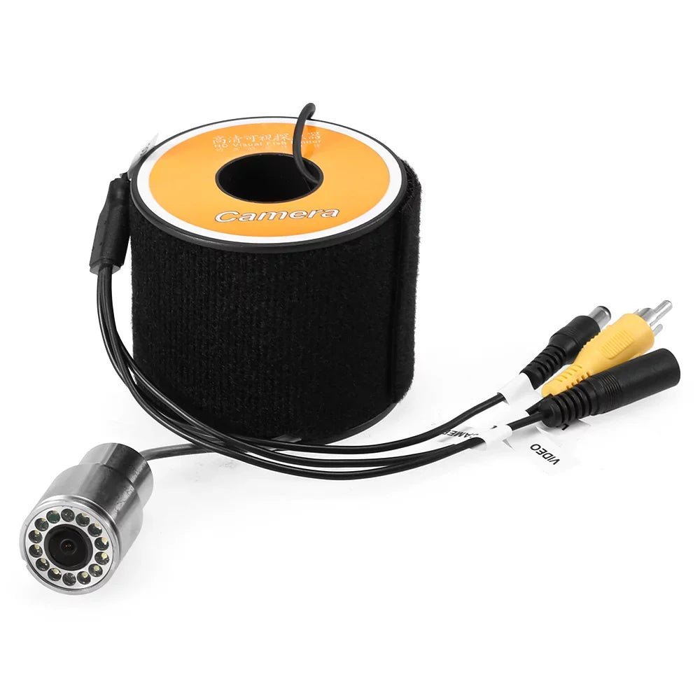 Lixada Underwater Fishing Camera 1200TVL with 12 LEDs Night Vision Waterproof Fish Sizehape for Boat Ice Fishing 15m 30m 50m Cable Accessories
