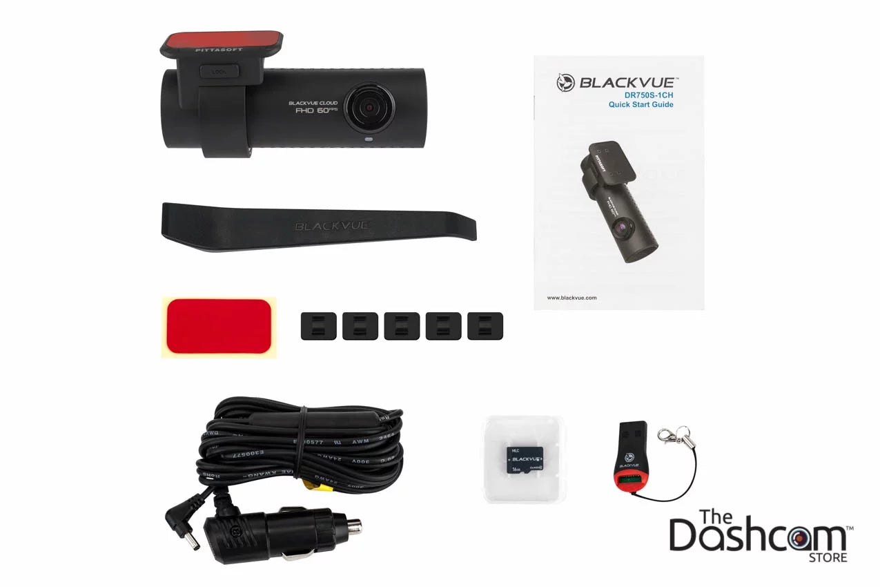 BlackVue DR750Size-1CH Sizeingle-Lens 1080p/60fps GPSize WiFi Dashcam w/ 16 GB Memory Card