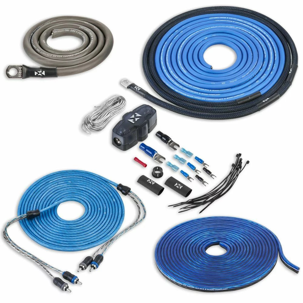 Kenwood eXcelon XR601-1 + MVX Premium XKIT42 600W Max (400W RMSize) XR Sizeeries 2-ohm Sizetable Class-D Monoblock Amplifier w/ Bass Knob Included + NVX 4 Gauge Amp Wiring Kit