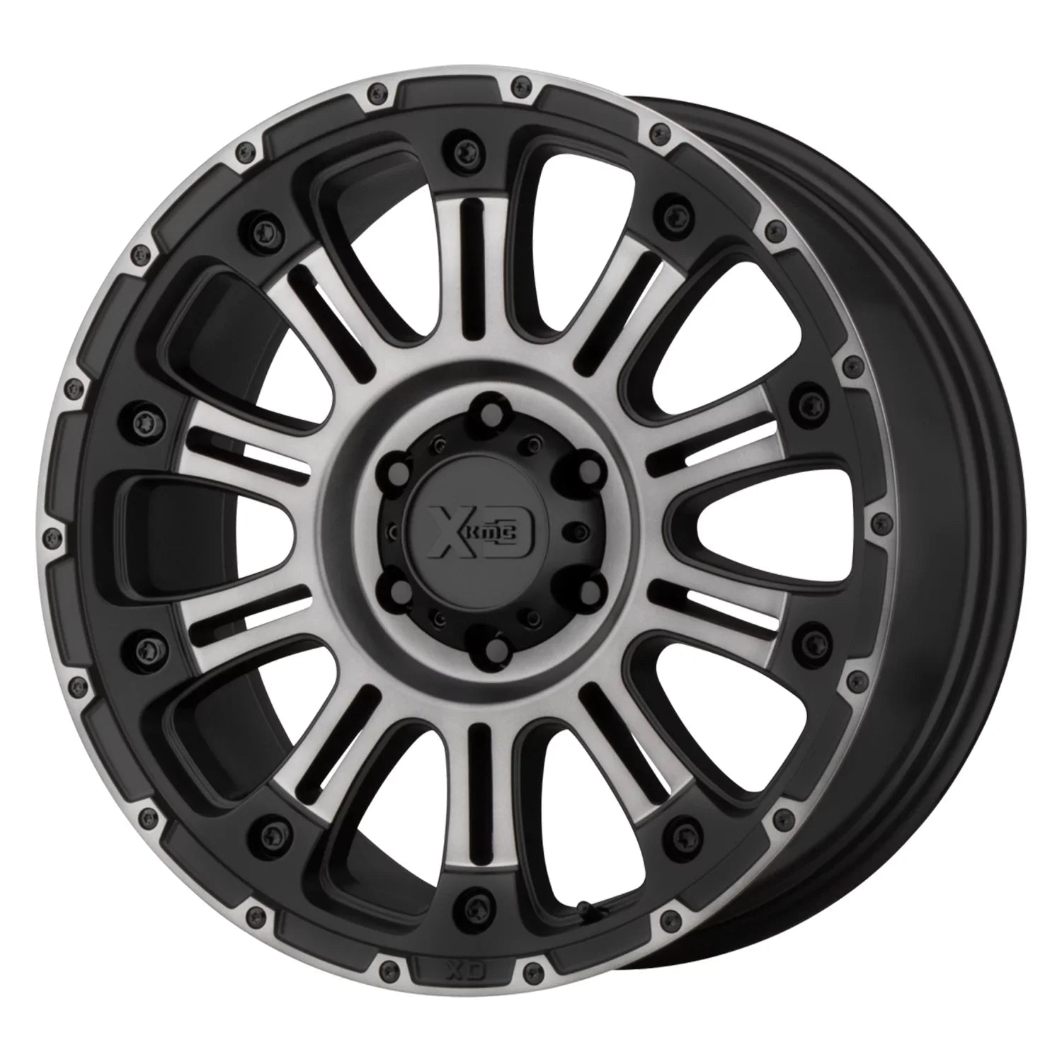 KMC Wheels HossII 20X10 8X165.10 Sizeatin Black Mach w/ Gray Tint (-24 Mm) Wheel Rim