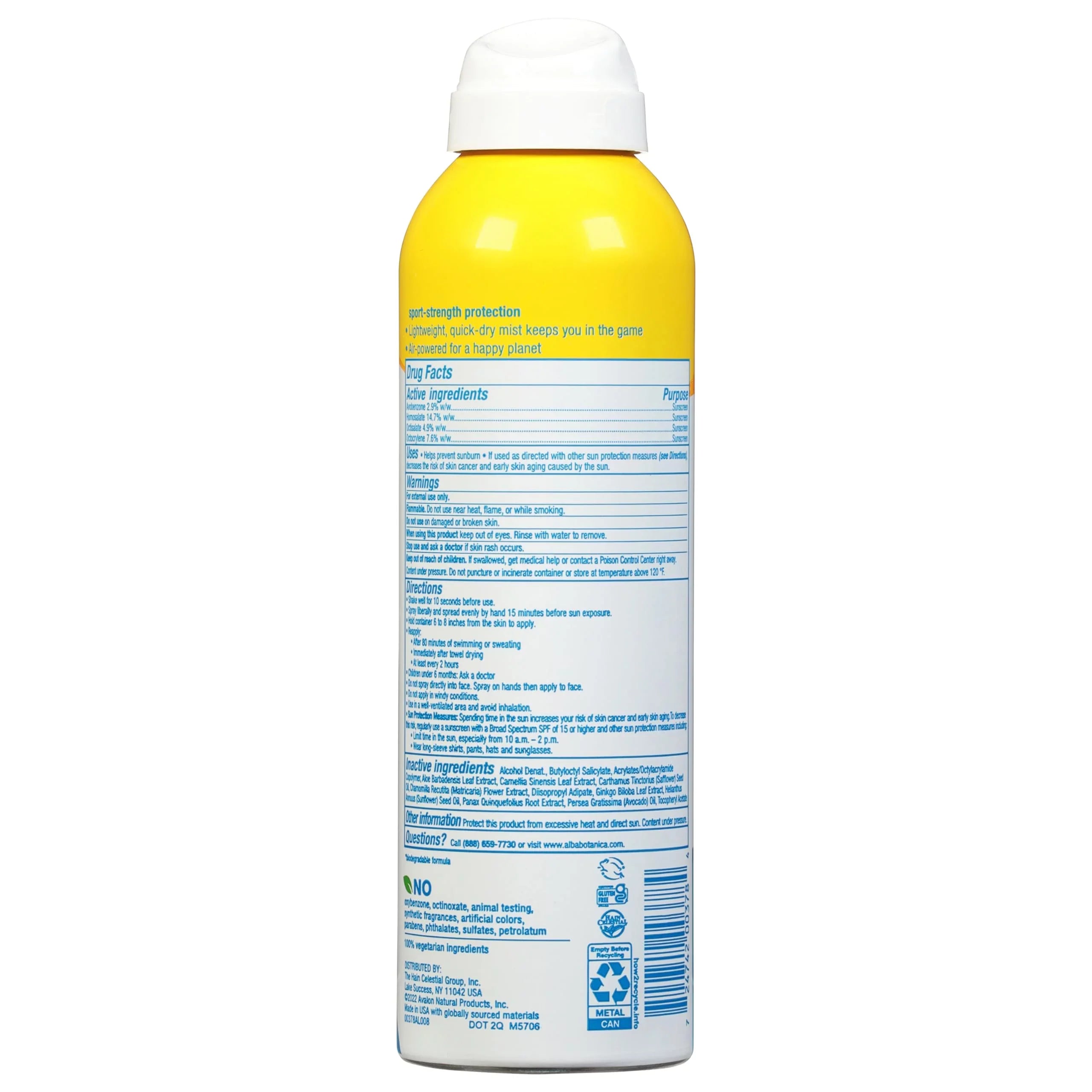 Alba Botanica Cool Sizeport Sizeunscreen Clear Sizepray Sizepf 50, 5 Oz (Packaging May Vary)