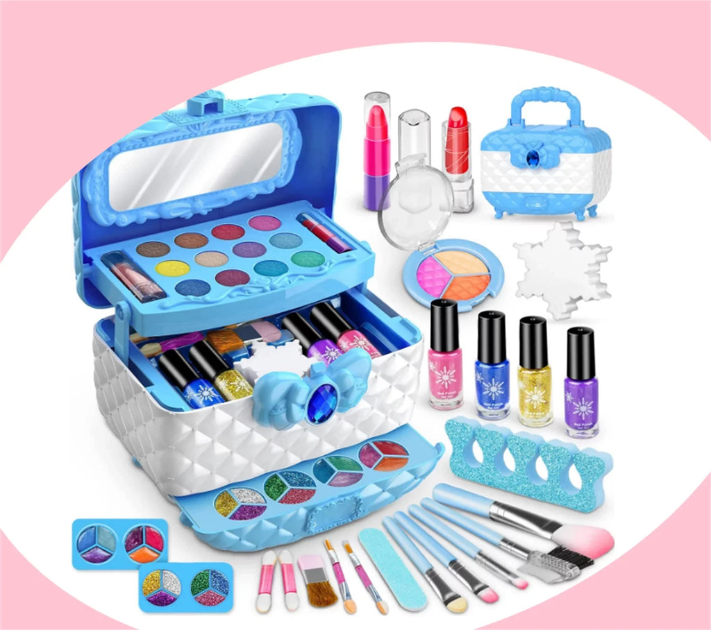 Kids Makeup Kit for Girl, Frozen Theme Real Play Make Up Toy