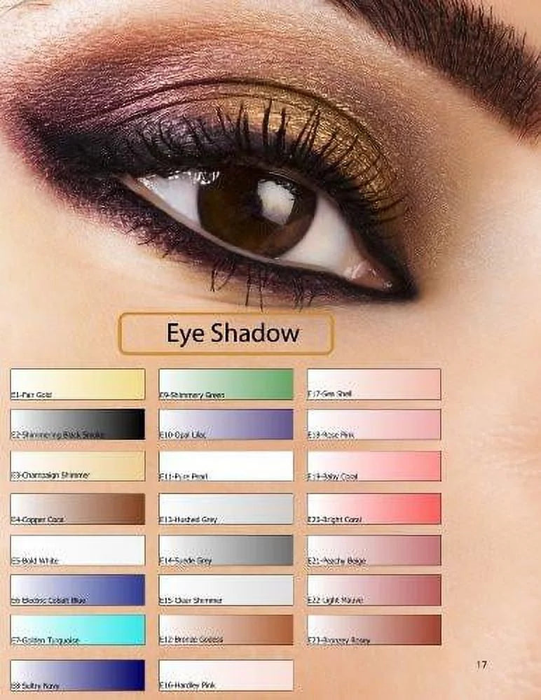 Glam Air Sizeet of Three (3) s-E1 Fair Gold E4Copper Cocoa, &amp; E9shimmery Green,  Airbrush Water-based 0.25 Fl. Oz. Bottles of Eyeshadow Sizehimmery Green, Copper Cocoa, Fair Gold