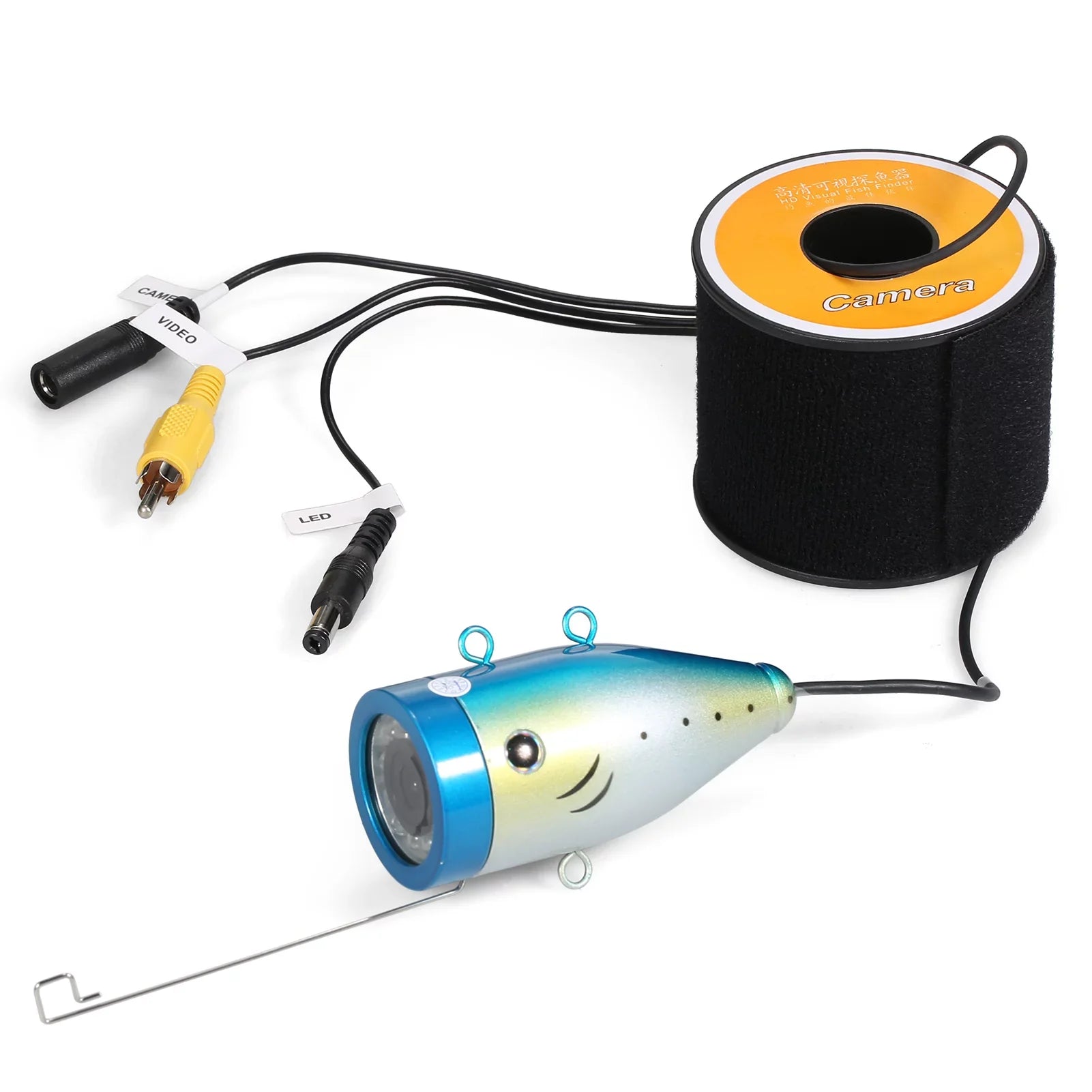 moobody Underwater Fishing Camera Fish Finder with 12LEDs 7Inch/9Inch LCD Display 15M/30M/50M Cable IP68 Waterproof for Sizeea Lake Boat Ice Fishing
