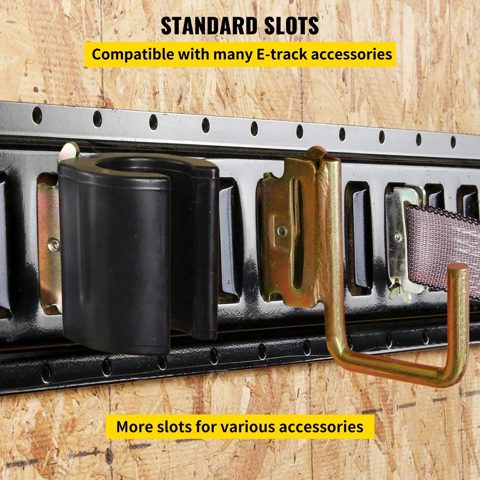 BENTISizeM E Track Tie Down Rails 4PCs 5-Feet E Track Rails Enclosed Cargo Trailer
