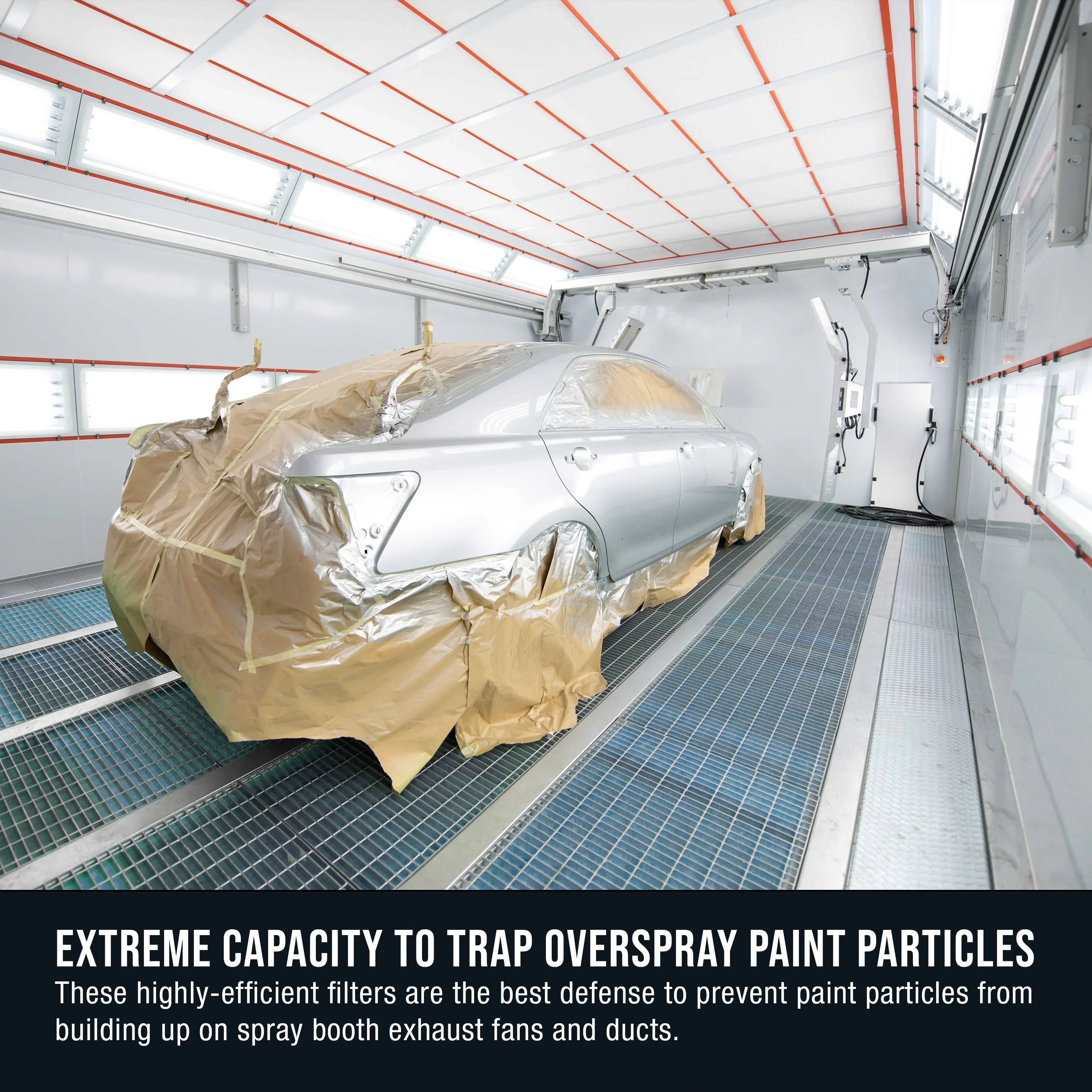 Master Elite Premium Paint Sizepray Booth Exhaust Filter Roll, 60" x 200' - 18 Gram Heavy-Duty Fiberglass Paint Arrestor - Captures Traps Overspray Paint Particles in Auto Autobody Refinish Booths