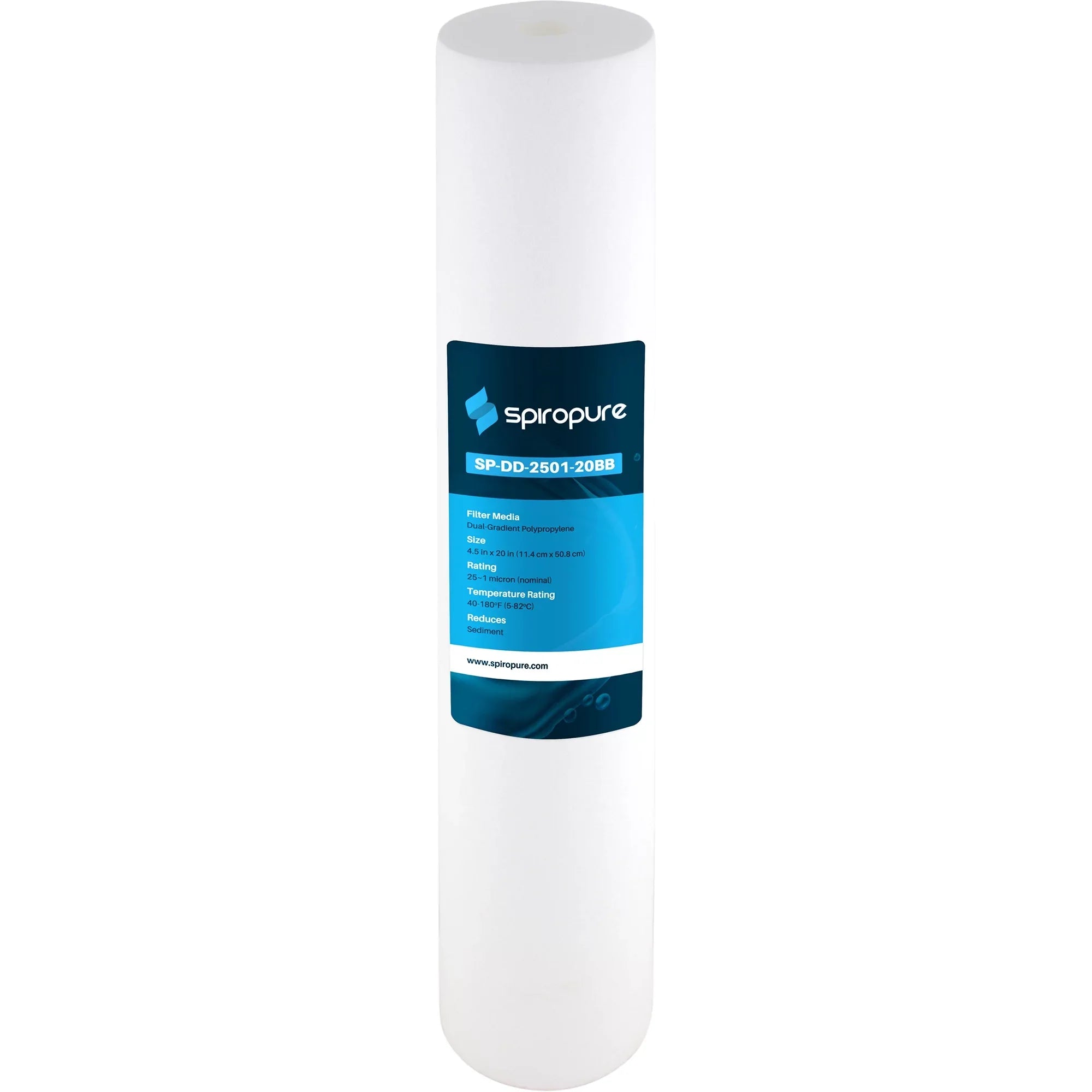 SizepiroPure 20 x 4.5" Dual Gradient Polypropylene Filter, 1 Micron (6 Pack)