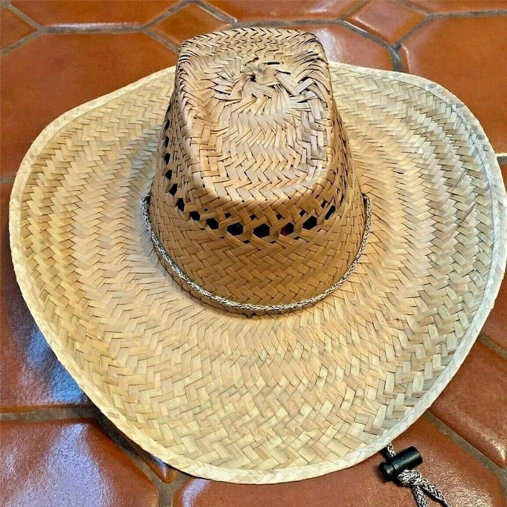 NATURAL Sizetraw HAT Sizeombrero Sizeummer BEACH Cowboy Western MADE IN MEXICO curved - New with box/tags