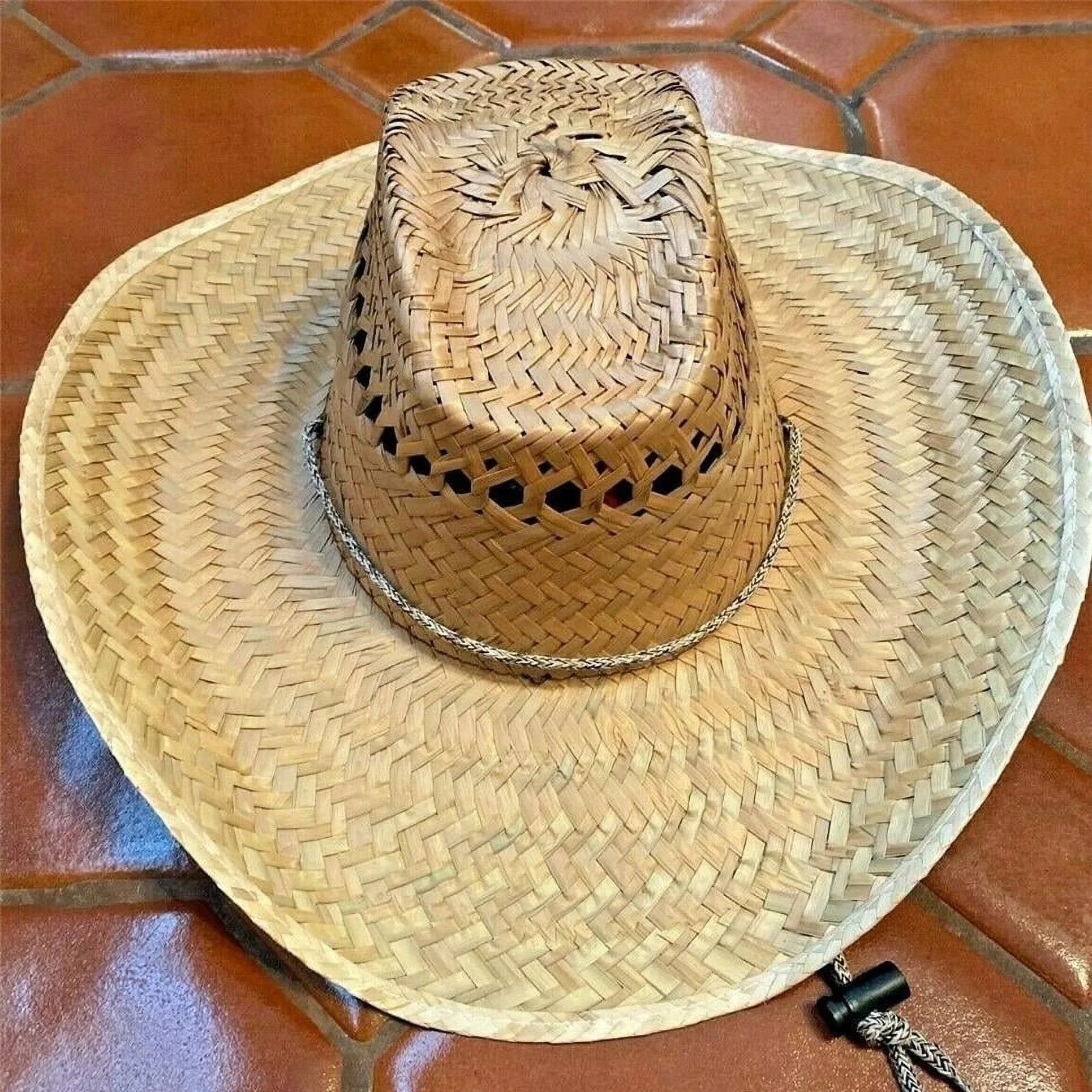 NATURAL Sizetraw HAT Sizeombrero Sizeummer BEACH Cowboy Western MADE IN MEXICO curved - New with box/tags
