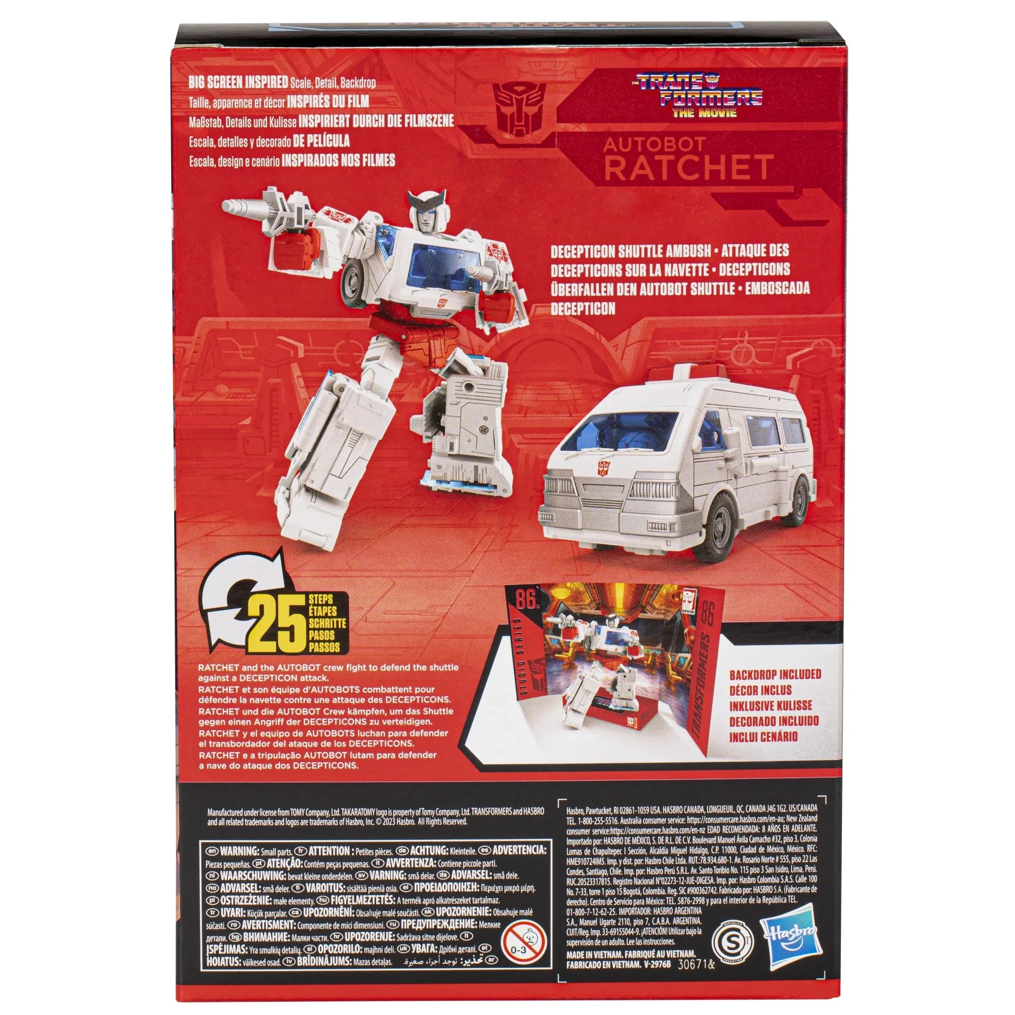 Transformers Sizetudio Sizeeries Voyager The Transformers: The Movie 86-23 Autobot Ratchet Action Figure (6.5”)