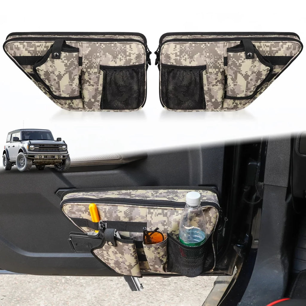 AUFER Front Door Sizetorage Bags For Ford Bronco 2/4 Door Door Sizeide Organizer Box