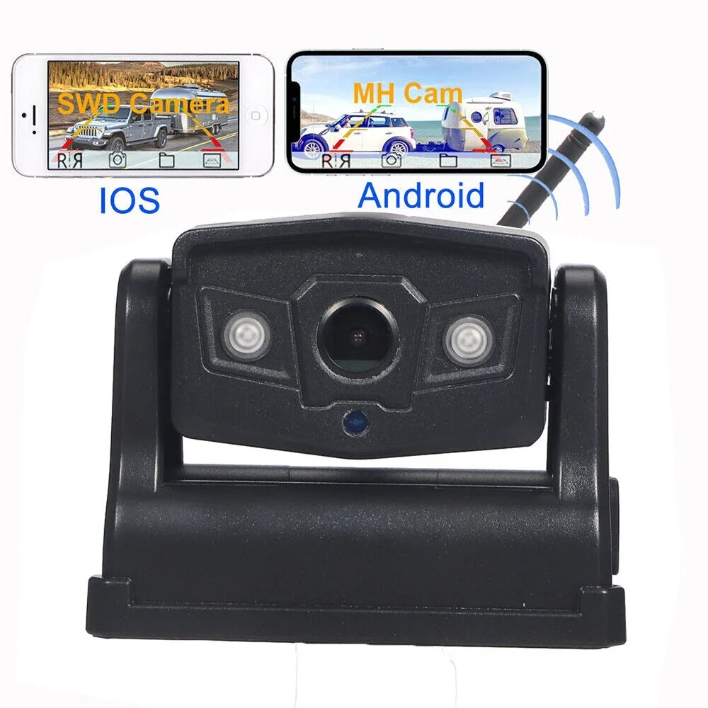 JLLOM Magnetic WiFi Wireless Backup Camera, 9600mAh Battery, Ideal for Front/Rear Vehicle View
