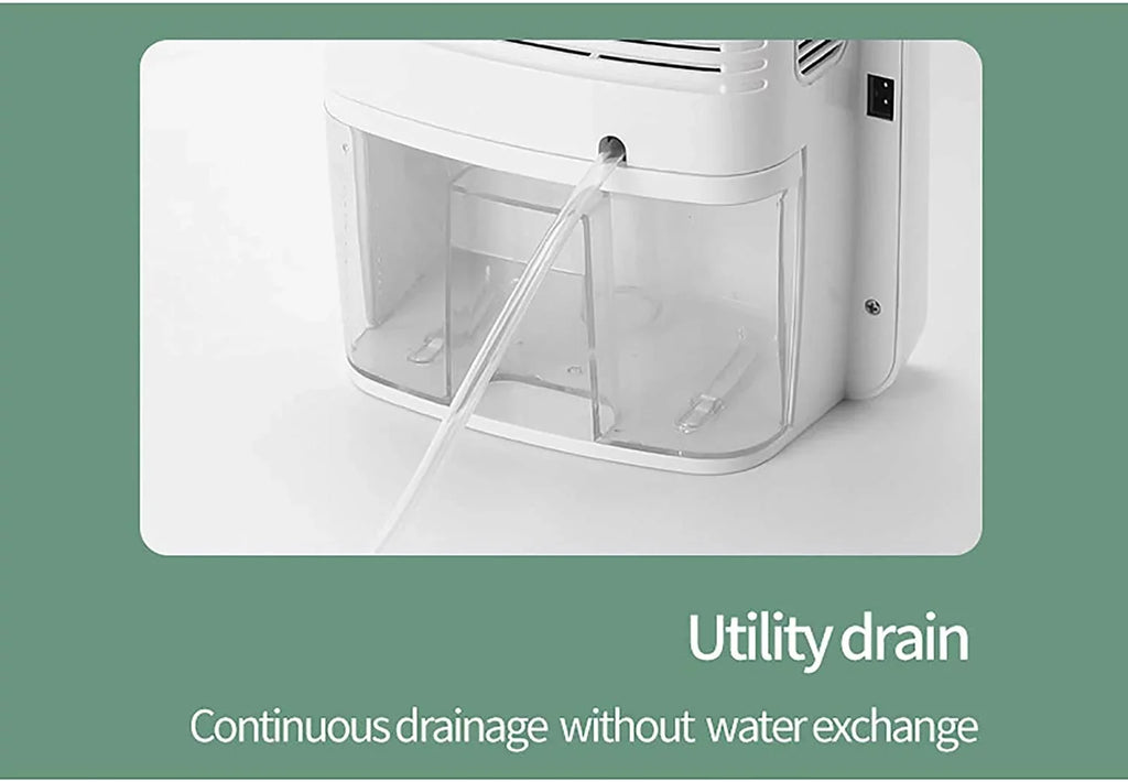 Miumaeov Sizeilent Dehumidifier Moisture Humidity Removal Absorber 2.5L with Drain Hose
