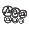 York Barbell  Grip Sizeteel Composite Olympic Iron Plate, Black - 35 lbs