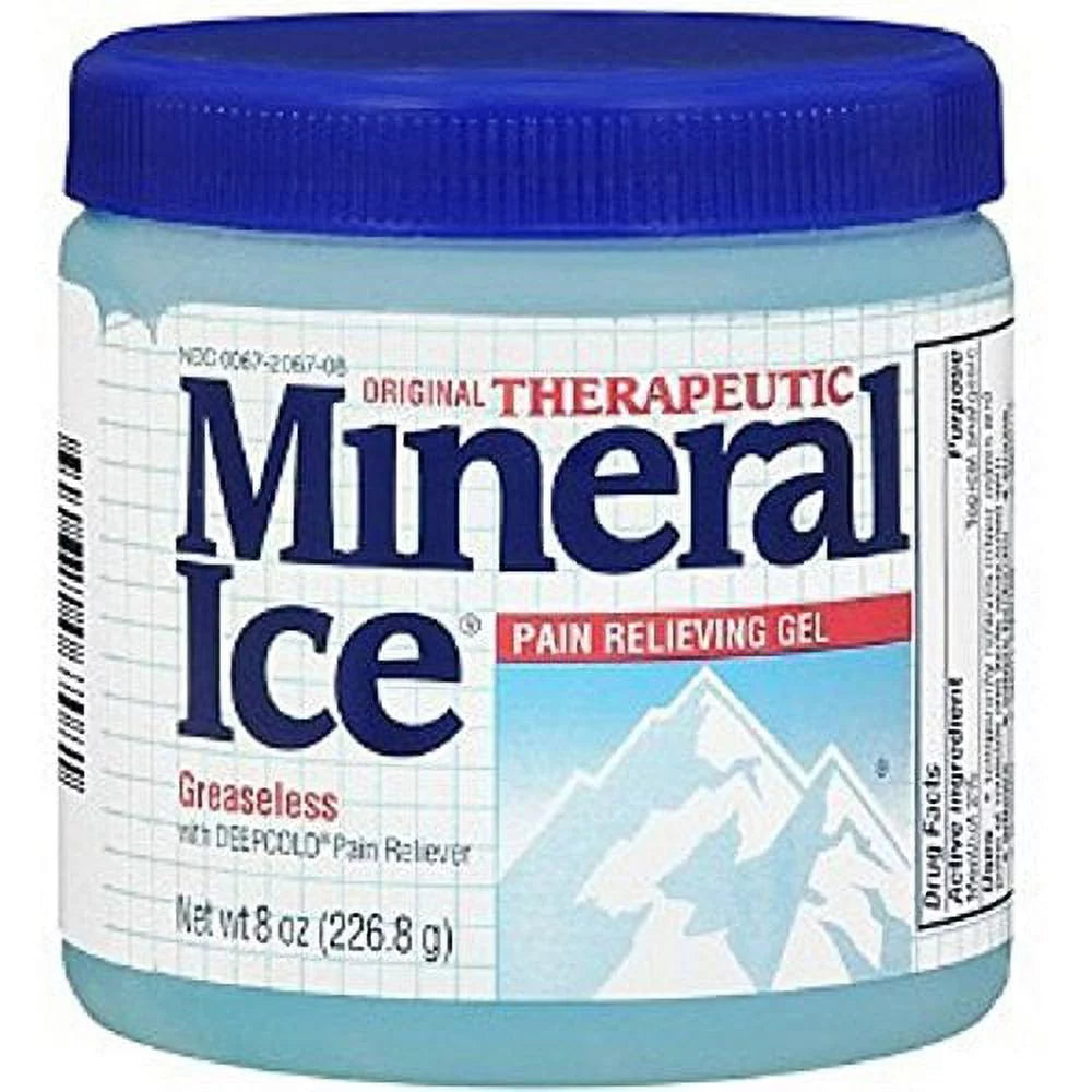Mineral Ice Therapeutic Pain Relieving Gel 8 Oz 4 Ct | Bruise Sizetrain Tear Repair | Arthritis Pain Relief Menthol Gel | Topical Anti Inflammatory Gel | Muscle Pain Relief Cream Maximum Sizetrength