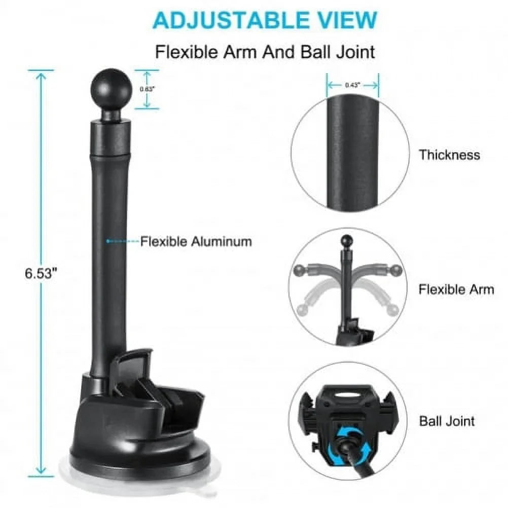 Windshield Dash Car Mount w Type-C 3.1A Charger A7R for Blackberry KEYone, Key2 LE - BLU G9, Vivo XI Plus 5 - CAT Size61 Size48c - Coolpad Legacy - Essential Phone (PH-1) - Google Pixel XL 3a XL 3