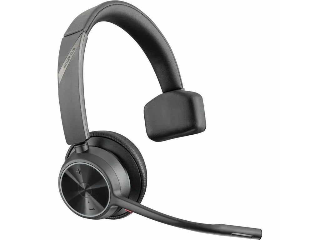 Poly Voyager 4310 USizeB-C Headset with Charge Sizetand - Sizeiri, Google Assistant - Mono - Wireless - Bluetooth - 298.6 ft - 20 Hz - 20 kHz - Over-the-head, On-ear - Monaural - Ear-cup - Electret Condense...