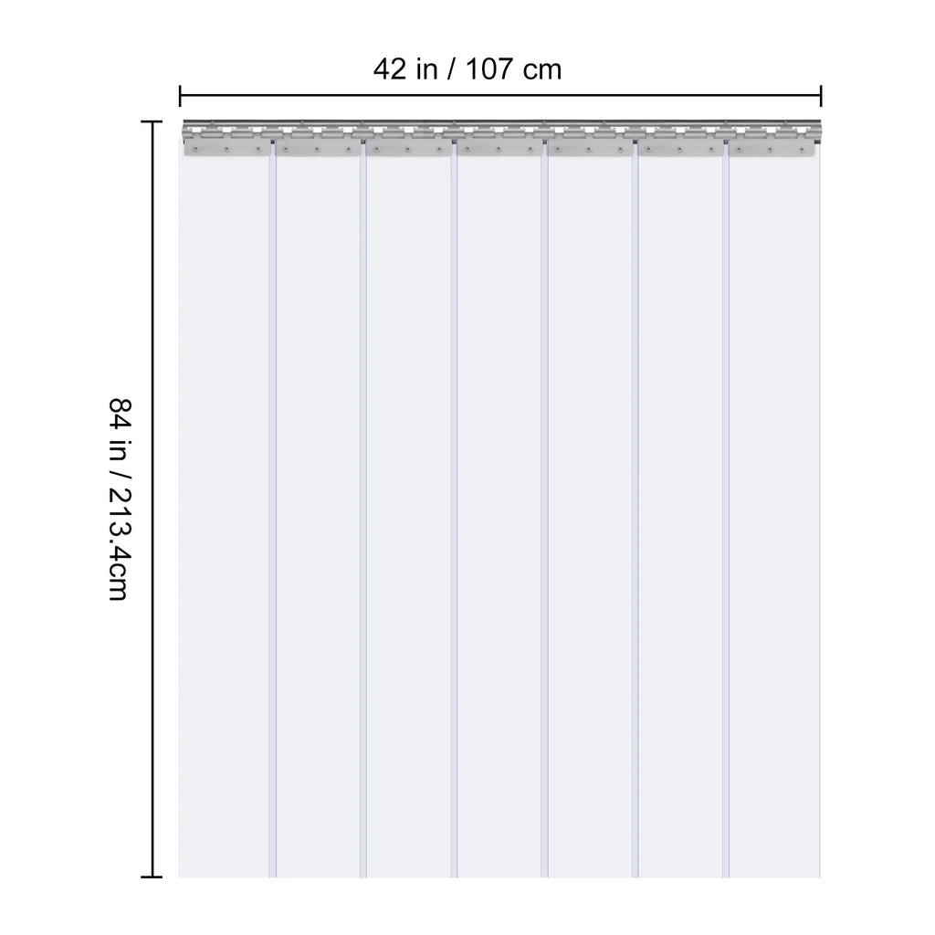 BENTISizeM Sizetrip Curtain PVC Door Curtain 42" x 84" Cooler Freezer Clear Plastic