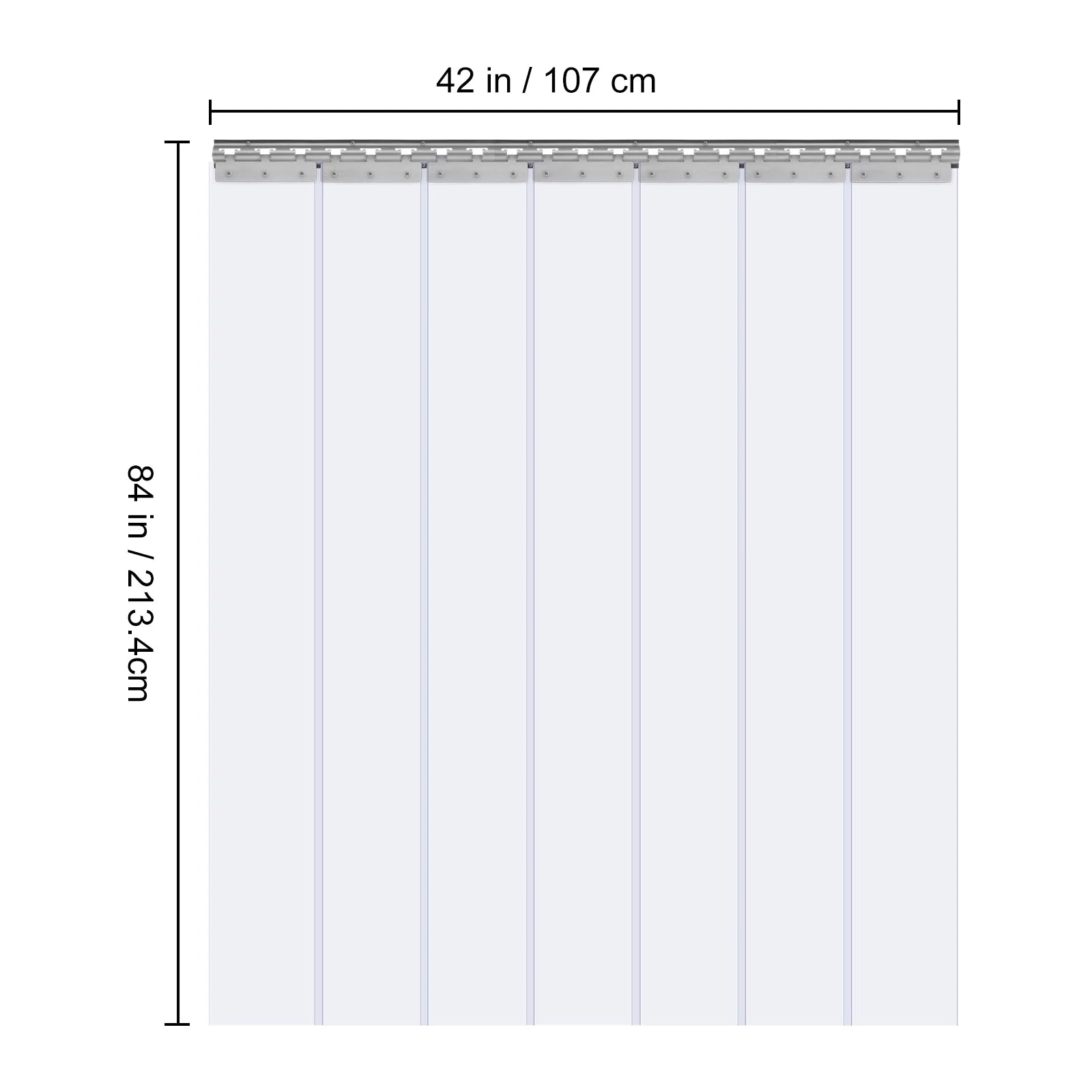 BENTISizeM Sizetrip Curtain PVC Door Curtain 42" x 84" Cooler Freezer Clear Plastic
