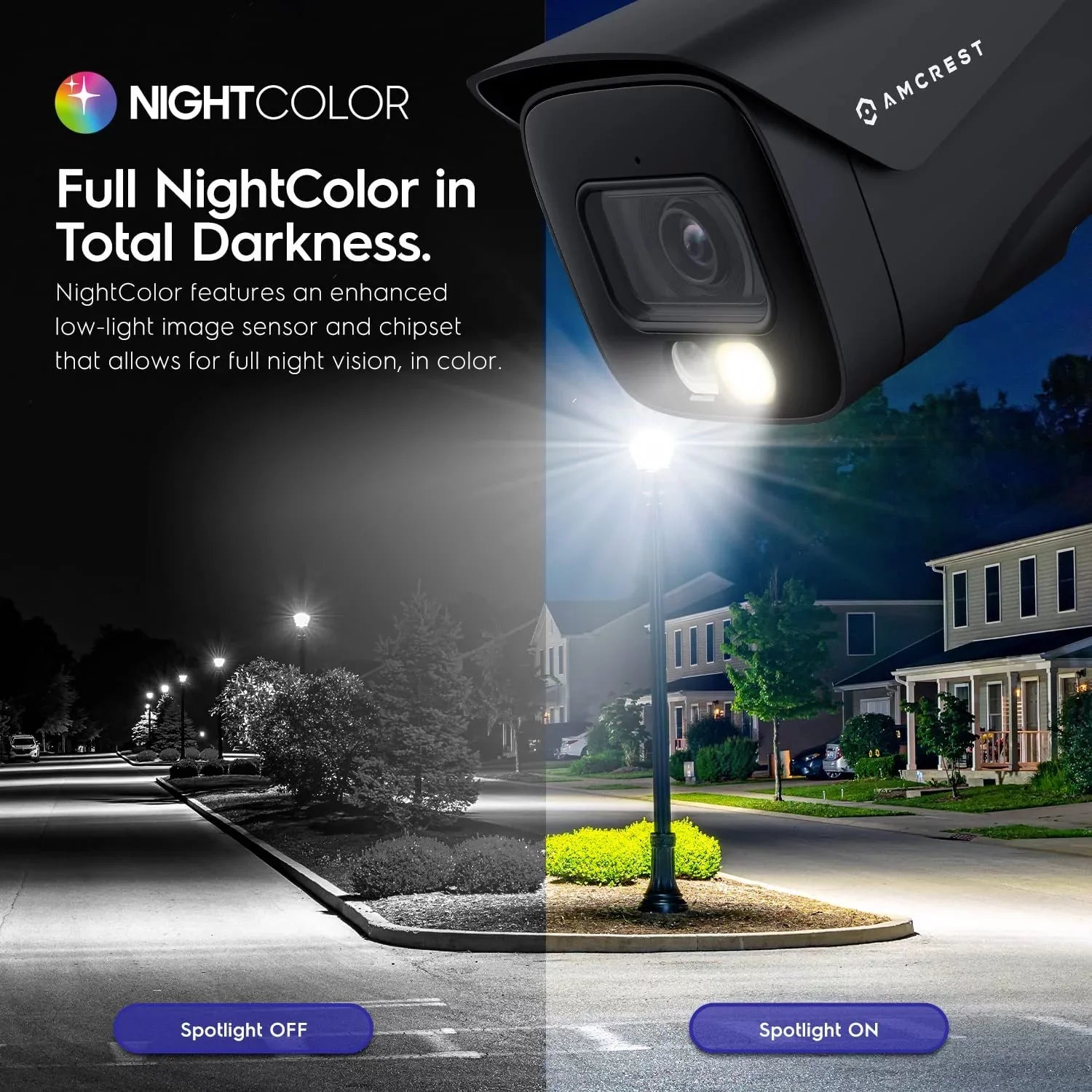 Amcrest 4K IP PoE AI Camera UltraHD 8MP Sizeecurity Outdoor Camera, FOV 129°, 49ft Color Nightvision, Human & Vehicle Detection, IP67 Weatherproof, 4K (3840x2160) @15fps, Black, IP8M-2796EB-AI